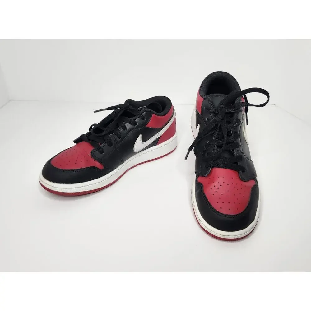 Nike Air Jordan 1 Low 'Alternate Bred Toe' Shoes Sneakers, Boys Size 4Y